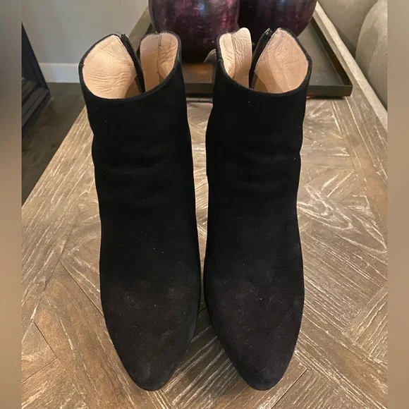 Prada Black Ankle Boots Suede Minimalist Design - Picture 9 of 9